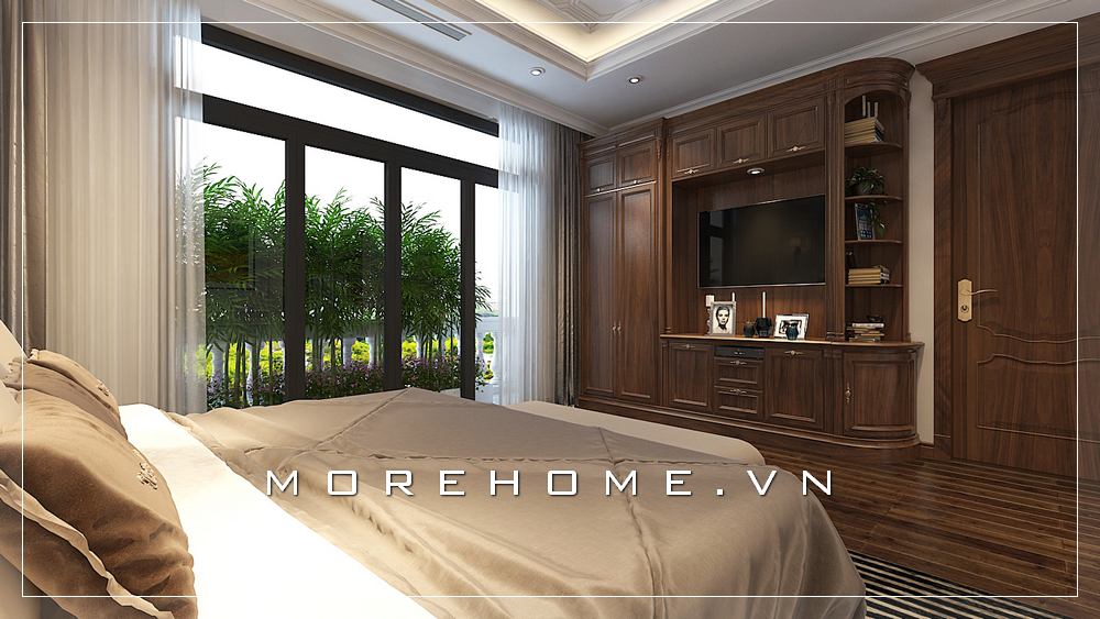 Tủ quần áo màu nâu